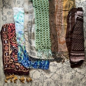 Lot of 6 Assorted Scarves